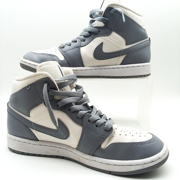Nike Air Jordan 1 Mid ‘Stealth’ Women’s Sz 9 BQ6472-115 Retro Basketball Sneaker - Picture 1 of 5